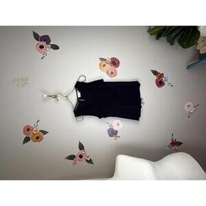 Deletta from Anthropologie V-Neck Black Sleeveless Blouse - Size - XS